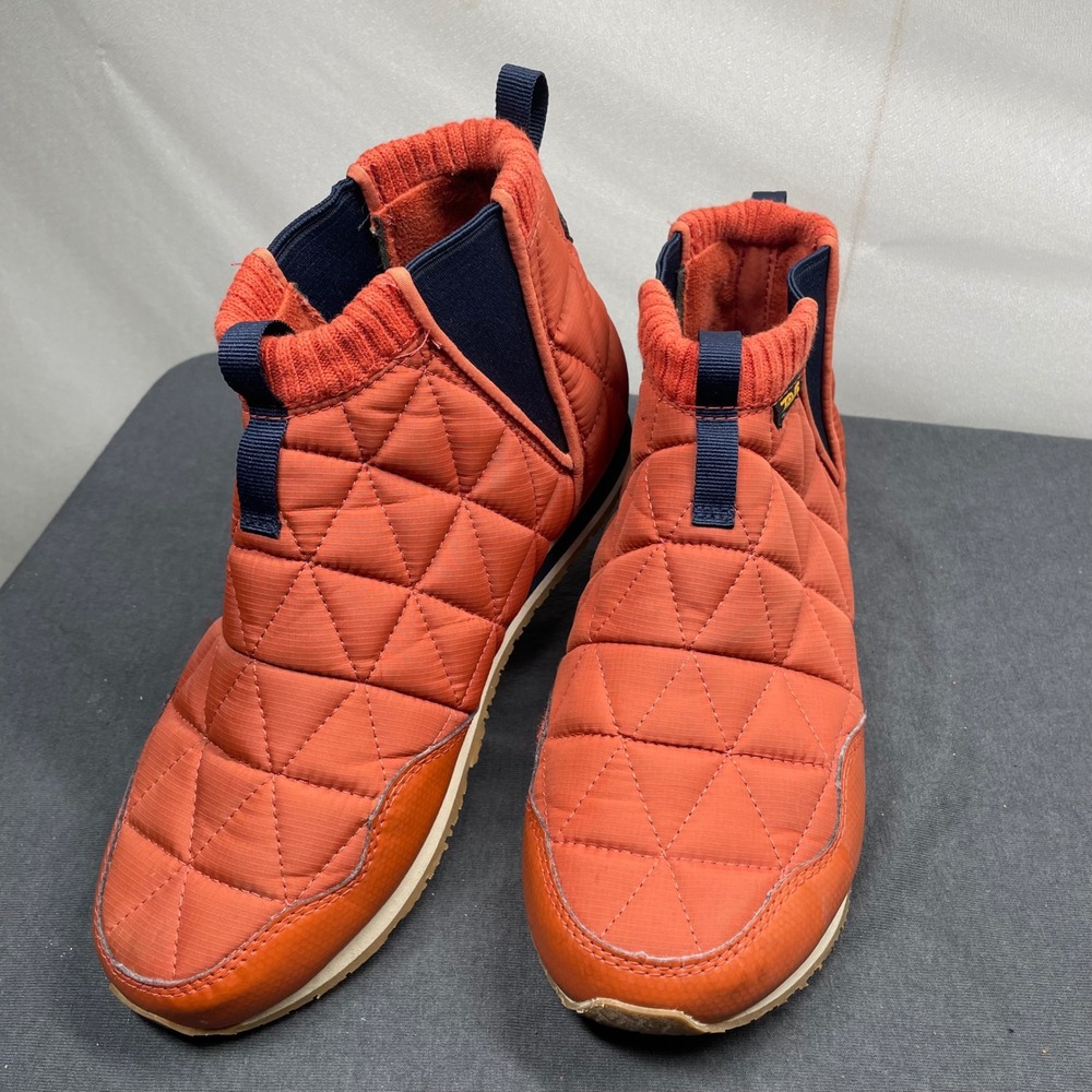 Teva Women Ankle Boots Quilted Ripstop Size 8 Ember Mid Burnt Orange Gorpcore